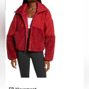 FP Movement Adventure Awaits Fleece Jacket in red grape